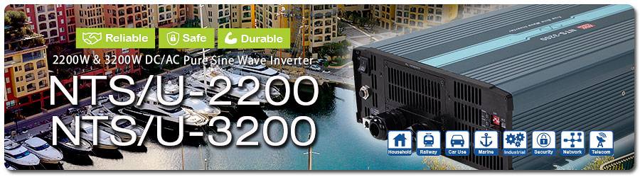 MEAN WELL DC-AC inverters NTS/NTU 2200/3200