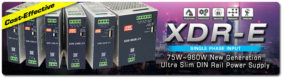 Недорогі джерела живлення MEAN WELL XDR-E купити в Україні